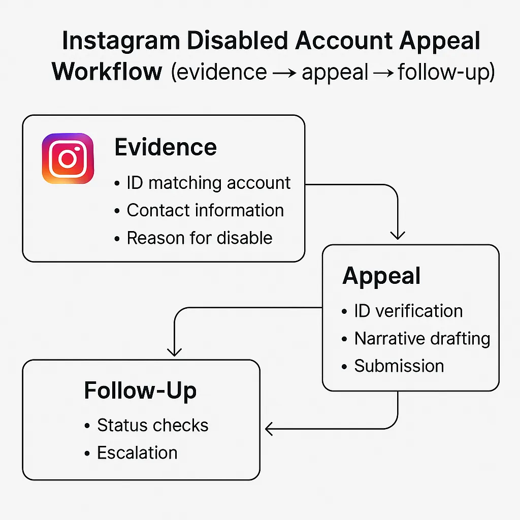 What to put in the evidence pack when an 'instagram report spam bot' wave hits your Instagram account.